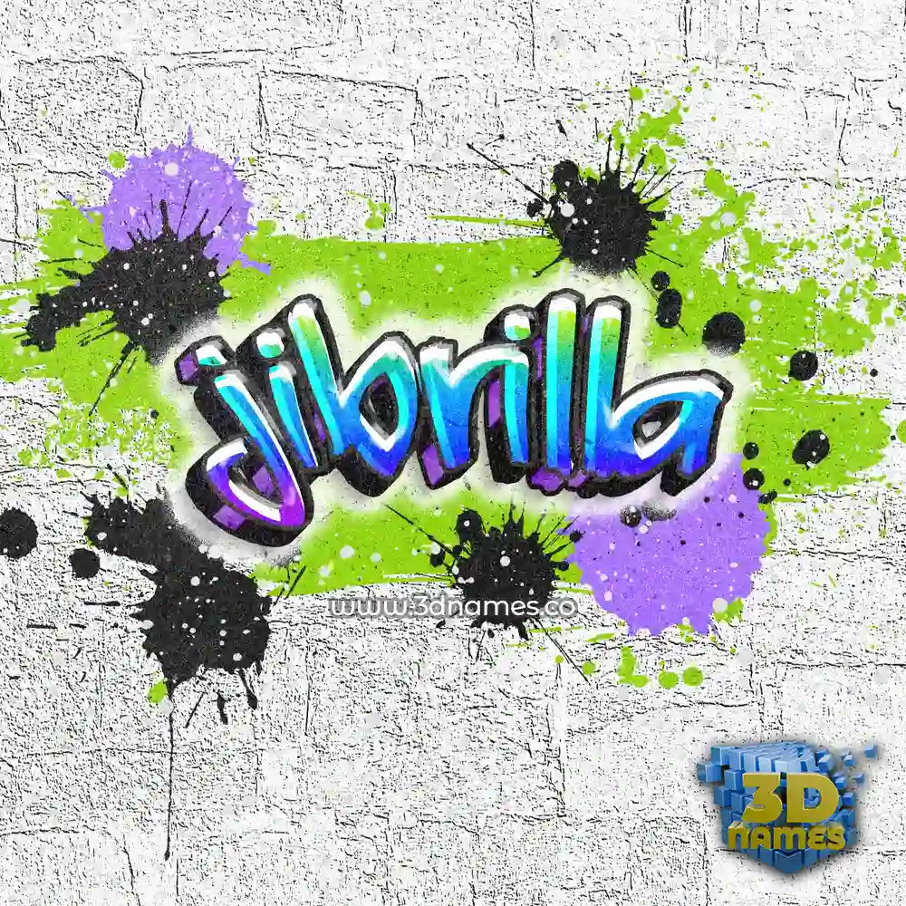 jibrilla in Graffiti Grunge style - 3D name wallpaper
