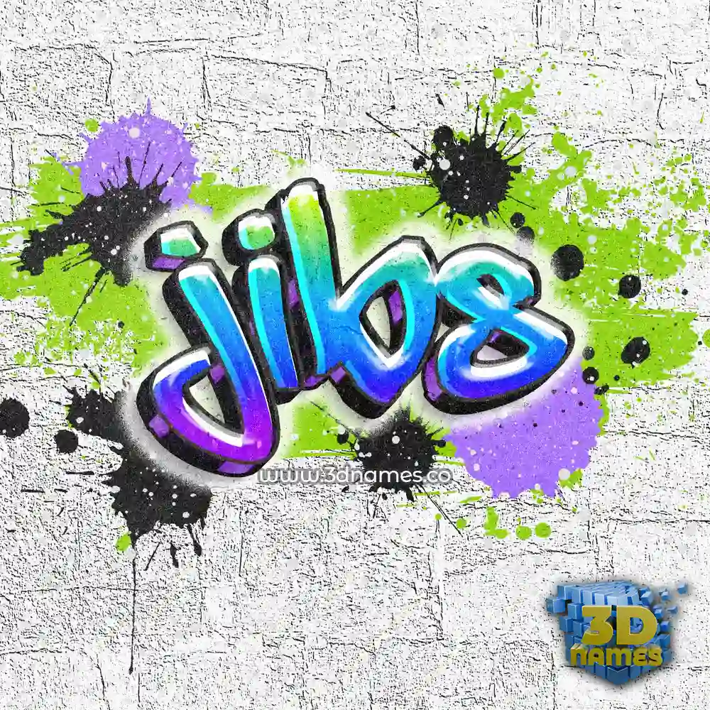 jibs in Graffiti Grunge style - 3D name wallpaper