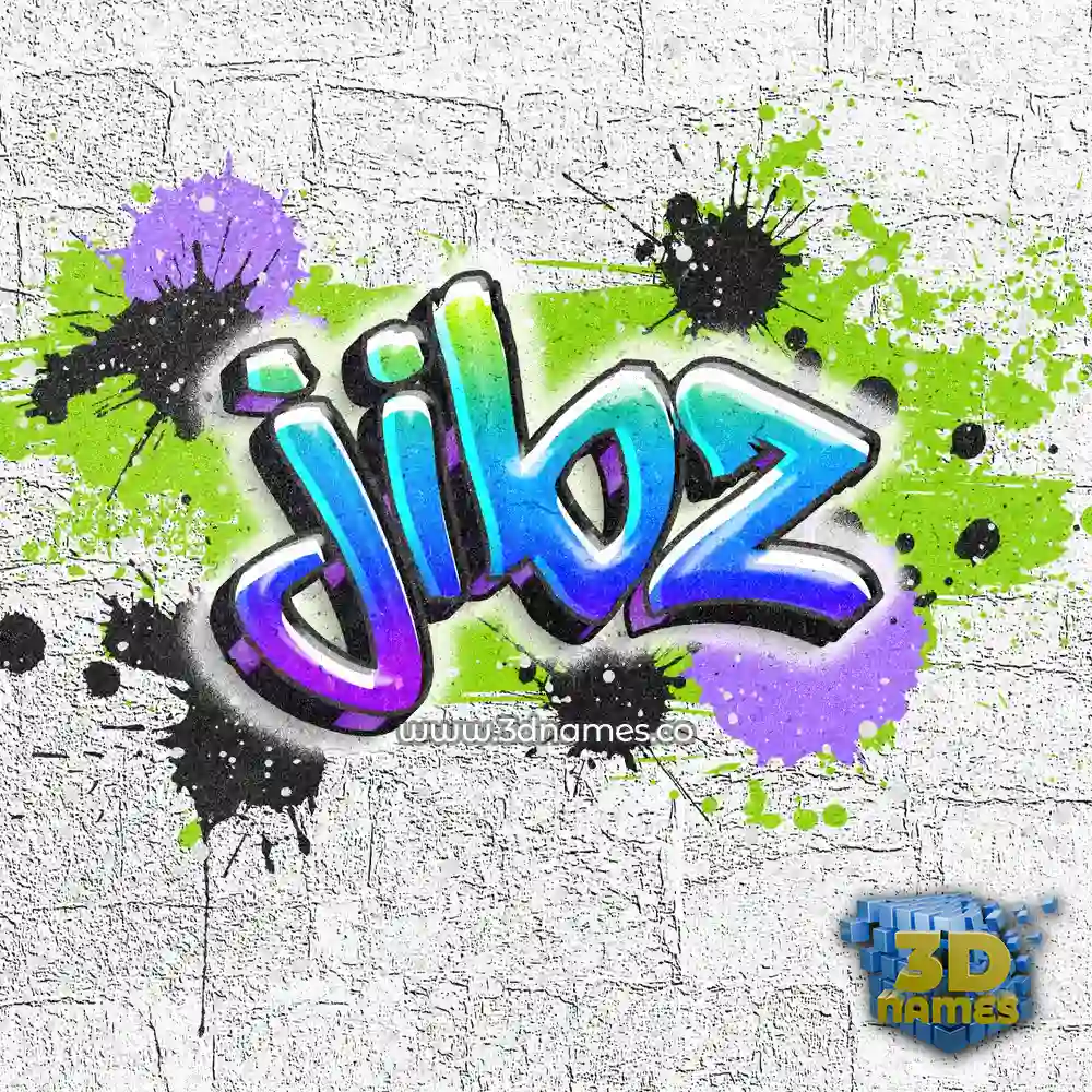 jibz in Graffiti Grunge style - 3D name wallpaper