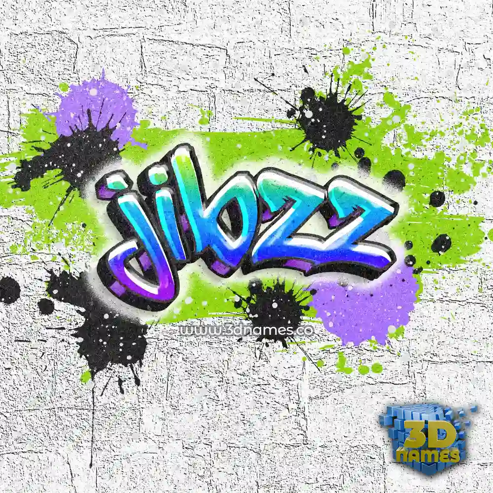 jibzz in Graffiti Grunge style - 3D name wallpaper