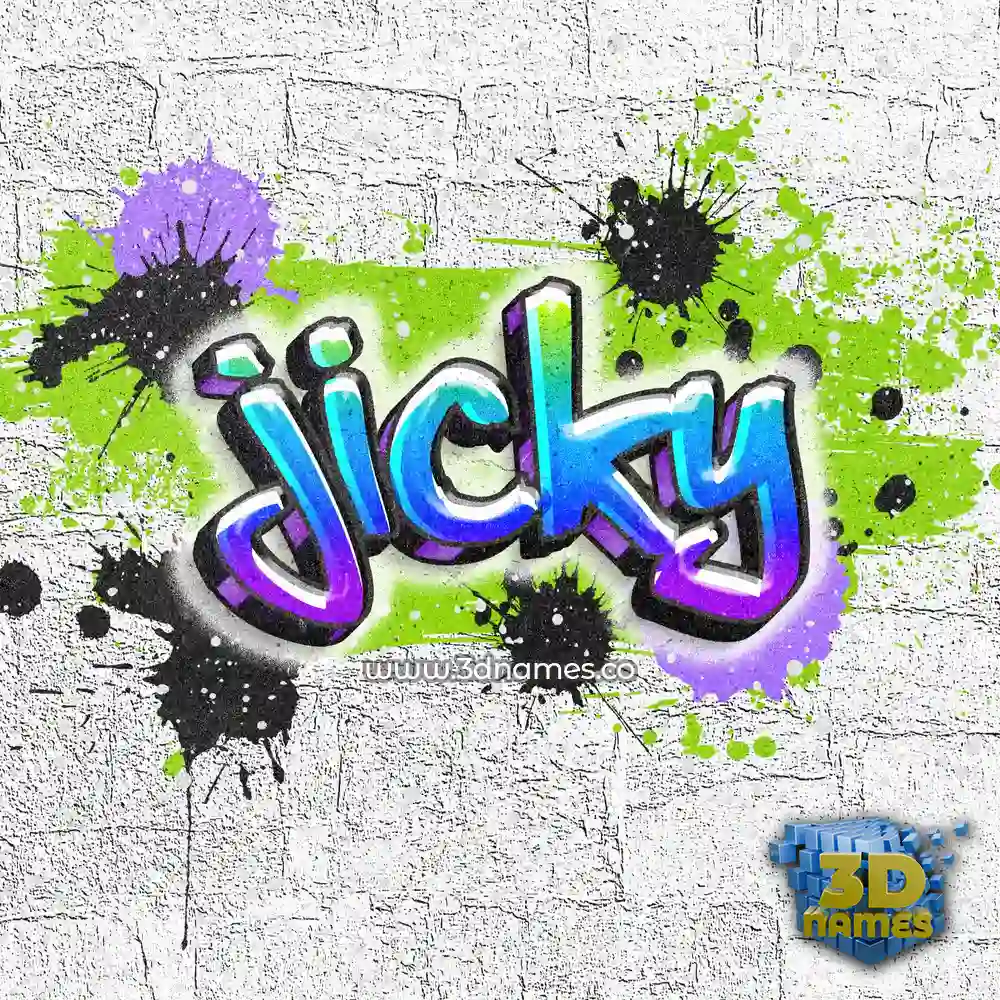 jicky in Graffiti Grunge style - 3D name wallpaper