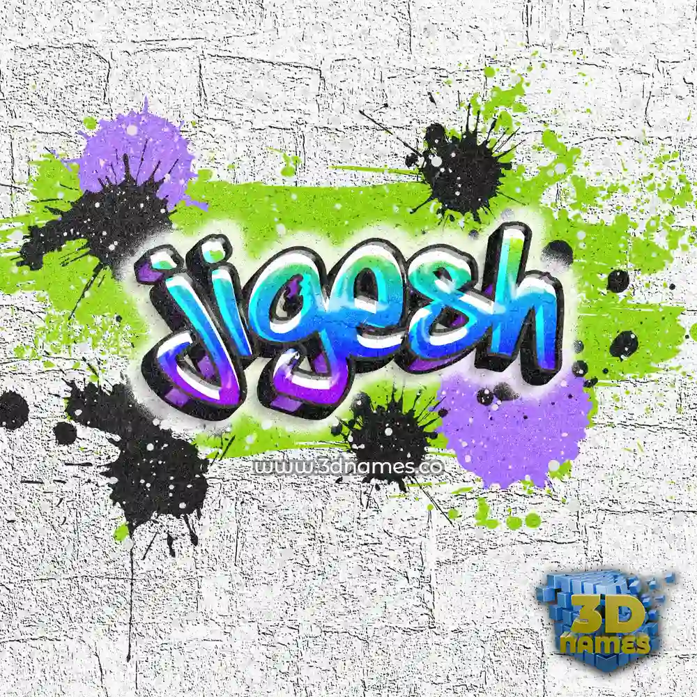 jigesh in Graffiti Grunge style - 3D name wallpaper