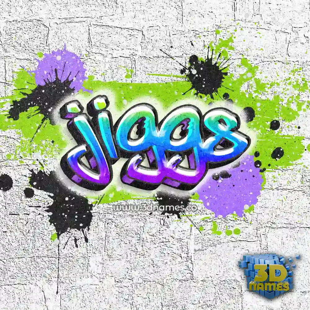 jiggs in Graffiti Grunge style - 3D name wallpaper