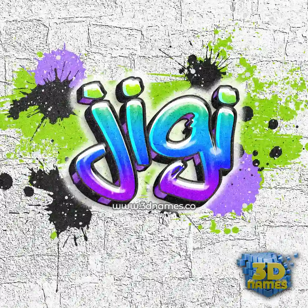 jigi in Graffiti Grunge style - 3D name wallpaper