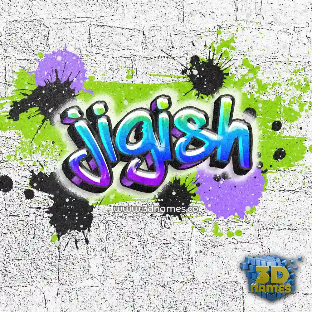 jigish in Graffiti Grunge style - 3D name wallpaper