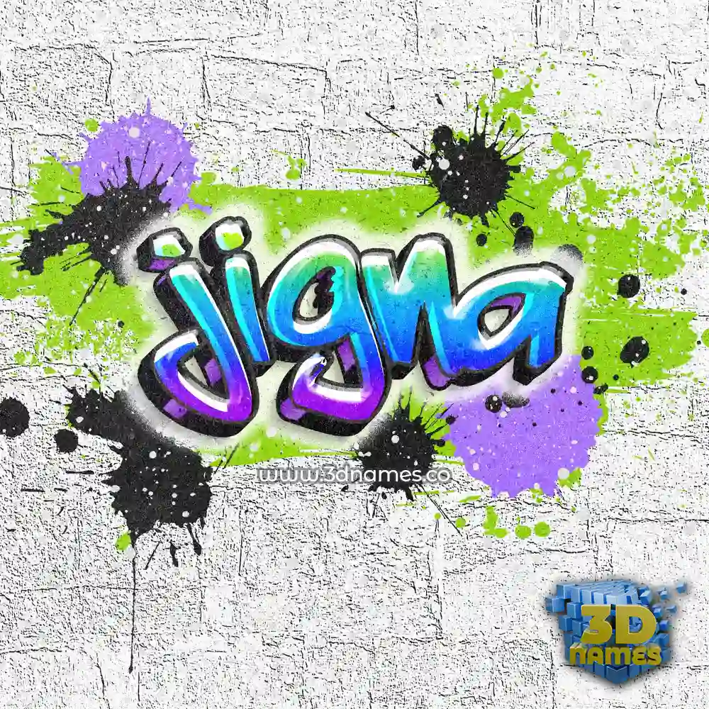 jigna in Graffiti Grunge style - 3D name wallpaper