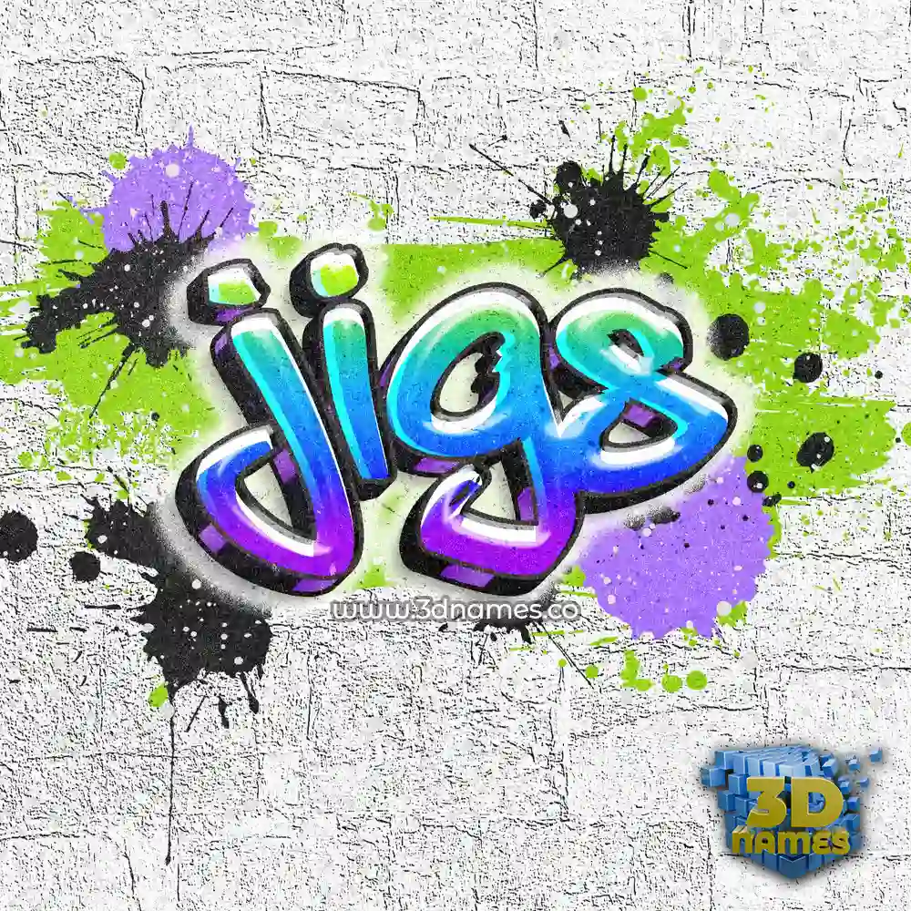 jigs in Graffiti Grunge style - 3D name wallpaper