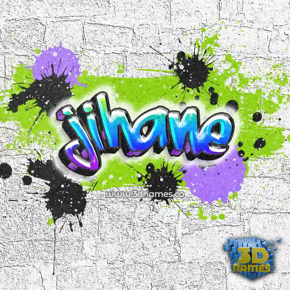 jihane in Graffiti Grunge style - 3D name wallpaper