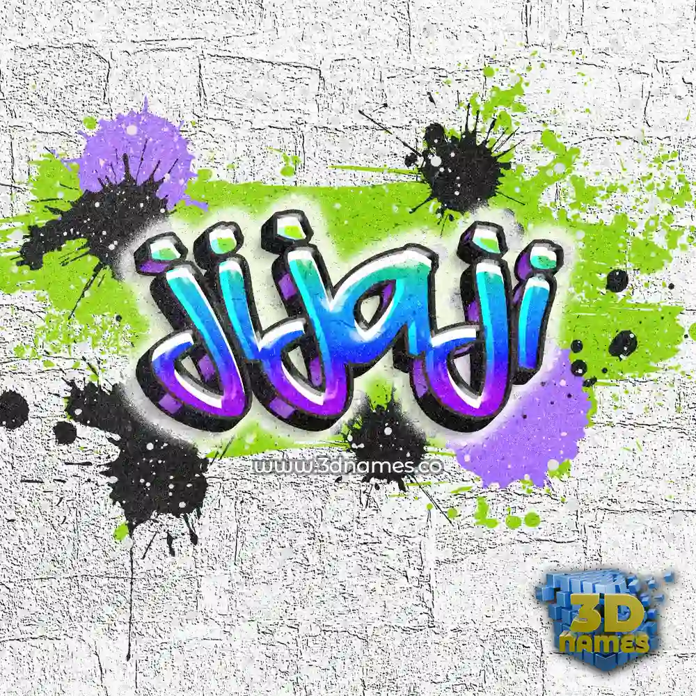 jijaji in Graffiti Grunge style - 3D name wallpaper