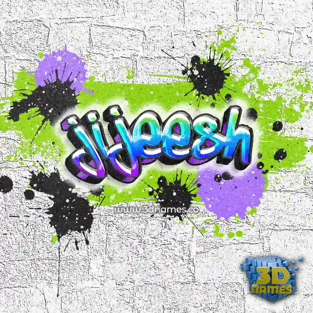 jijeesh in Graffiti Grunge style - 3D name wallpaper