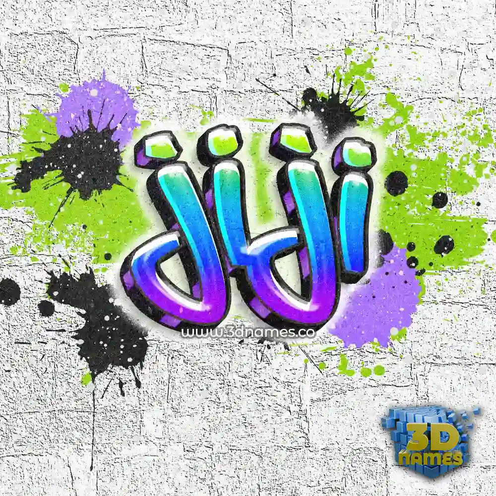 jiji in Graffiti Grunge style - 3D name wallpaper