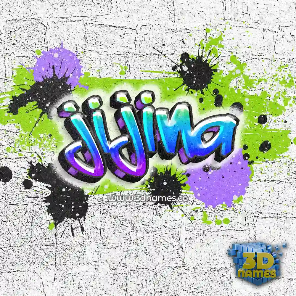jijina in Graffiti Grunge style - 3D name wallpaper