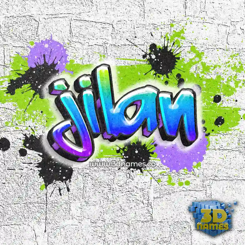 jilan in Graffiti Grunge style - 3D name wallpaper
