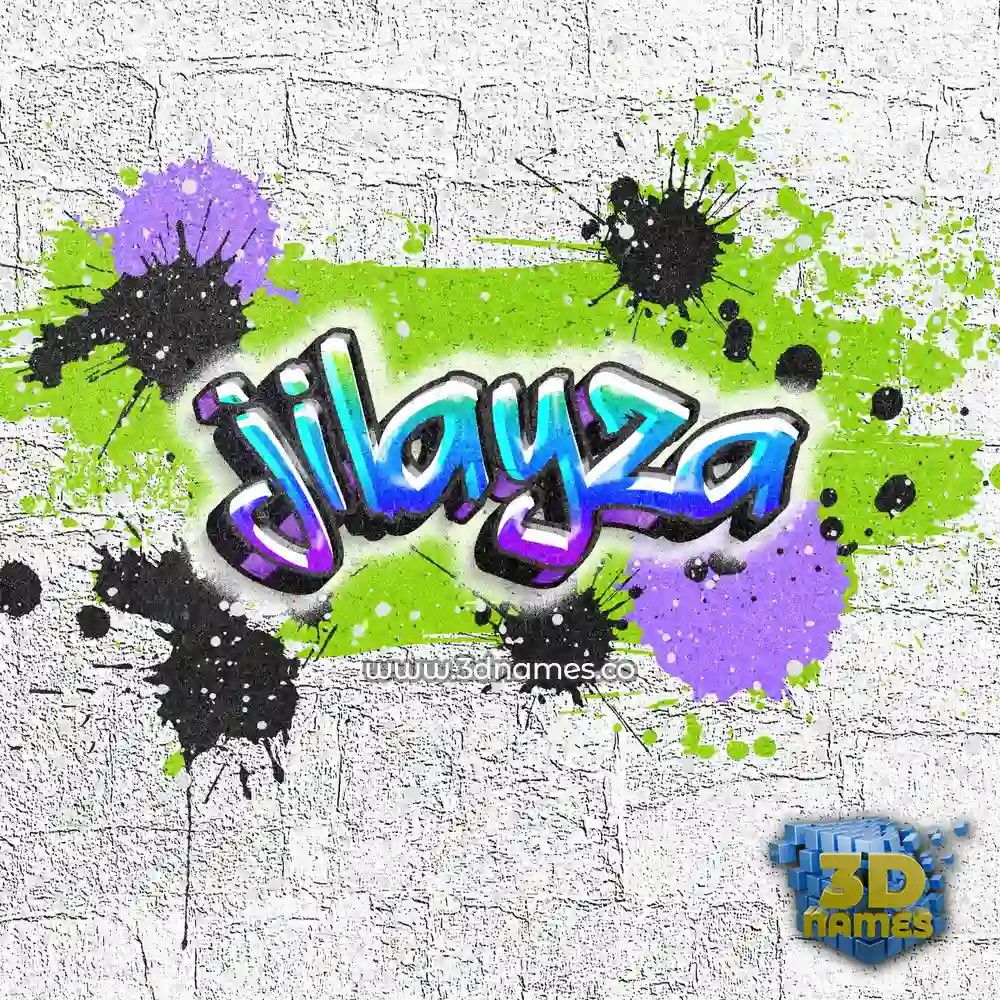 jilayza in Graffiti Grunge style - 3D name wallpaper