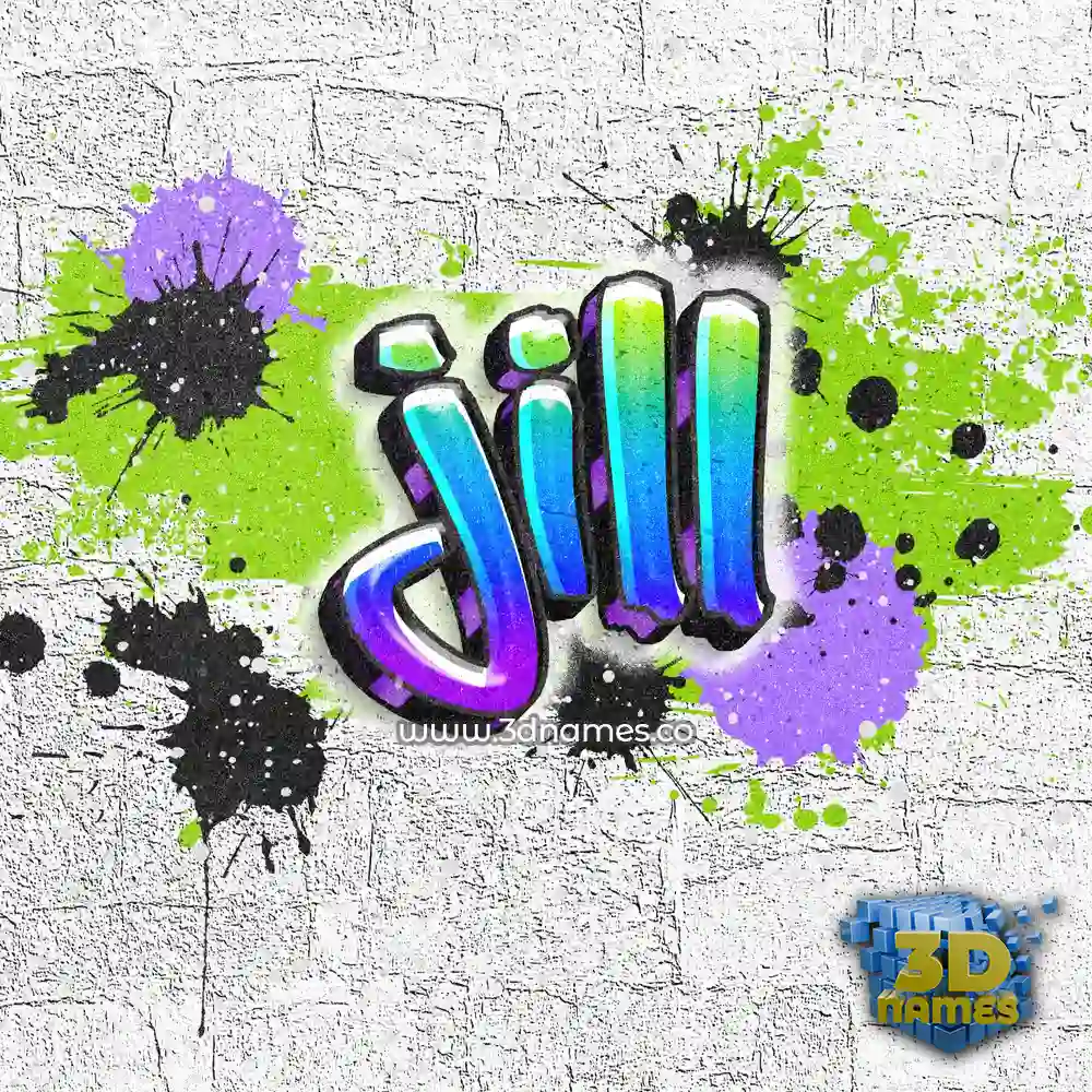 jill in Graffiti Grunge style - 3D name wallpaper