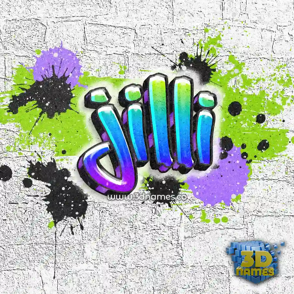 jilli in Graffiti Grunge style - 3D name wallpaper
