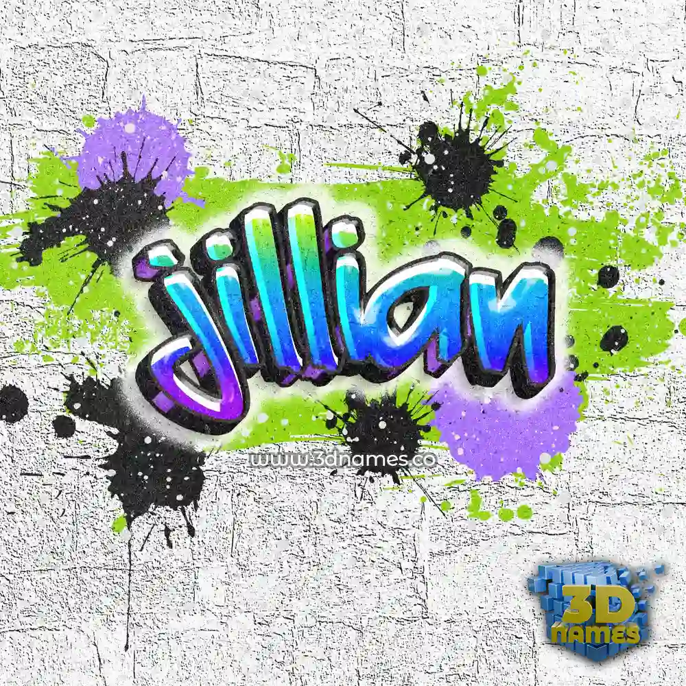 jillian in Graffiti Grunge style - 3D name wallpaper