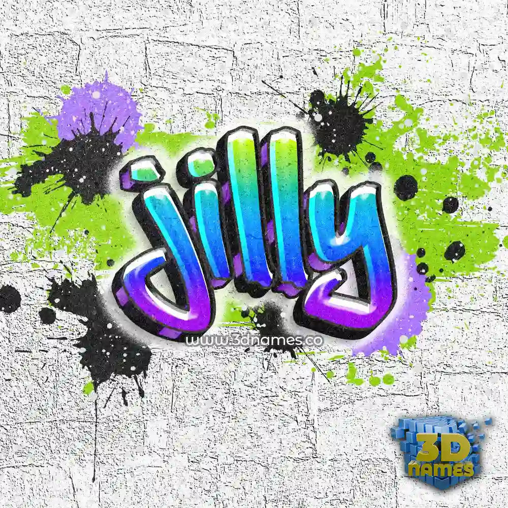jilly in Graffiti Grunge style - 3D name wallpaper