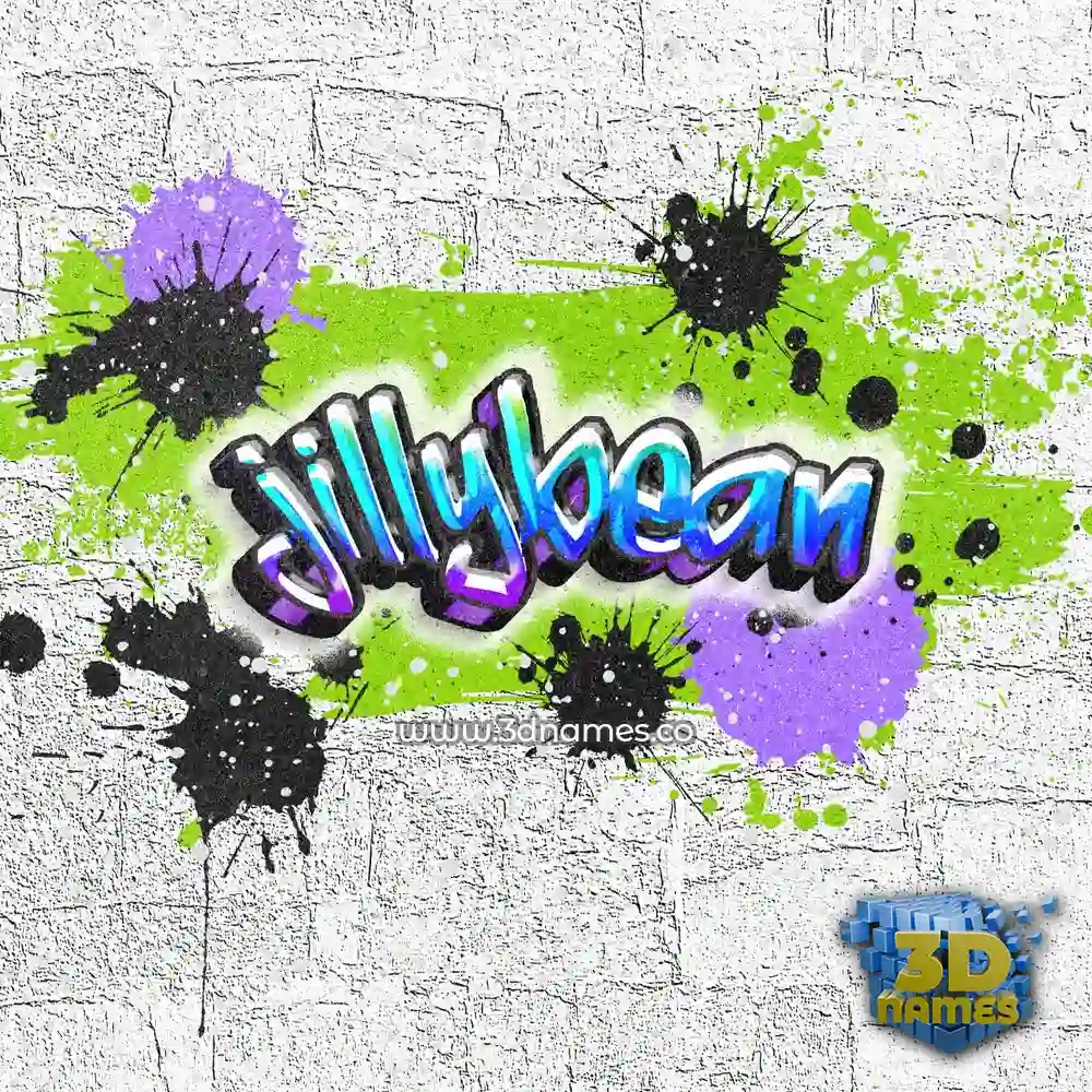 jillybean in Graffiti Grunge style - 3D name wallpaper