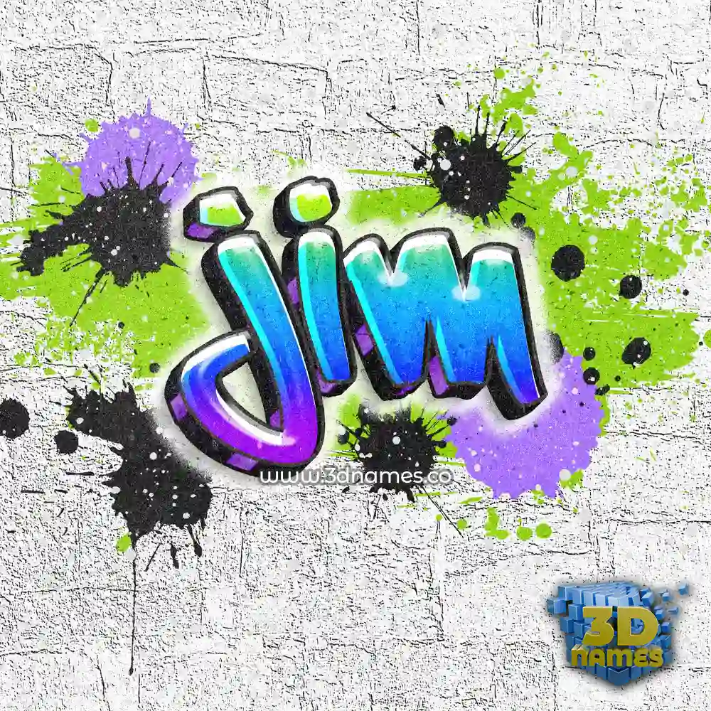 jim in Graffiti Grunge style - 3D name wallpaper