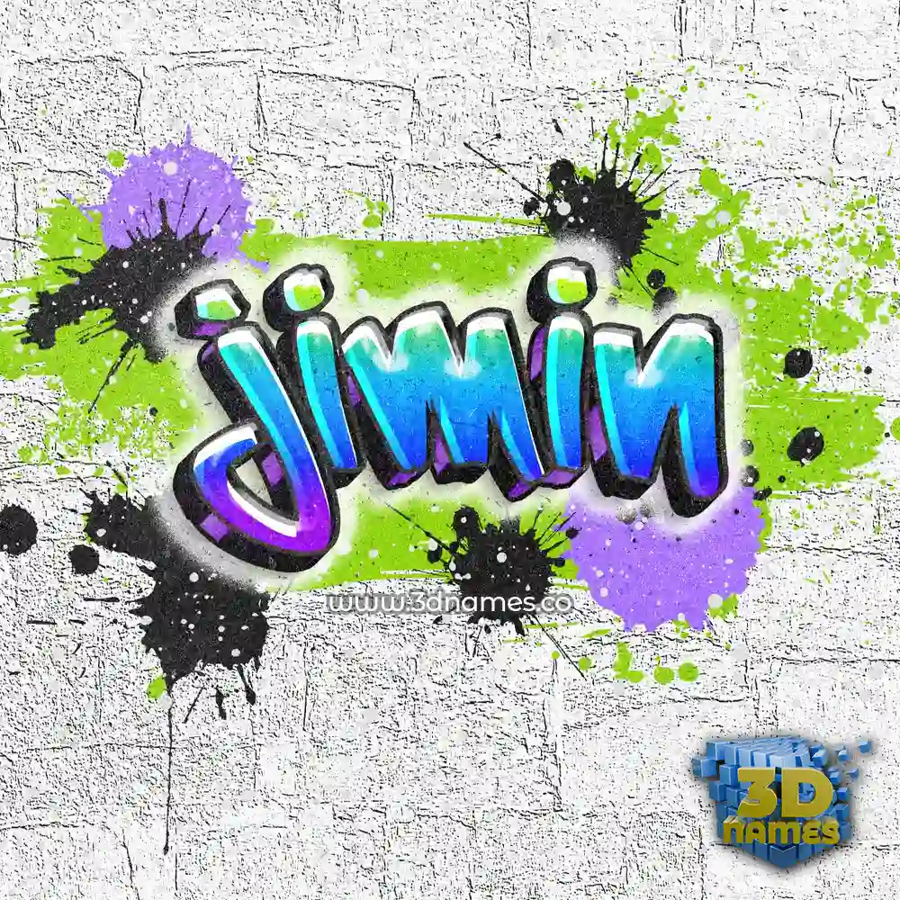 jimin in Graffiti Grunge style - 3D name wallpaper