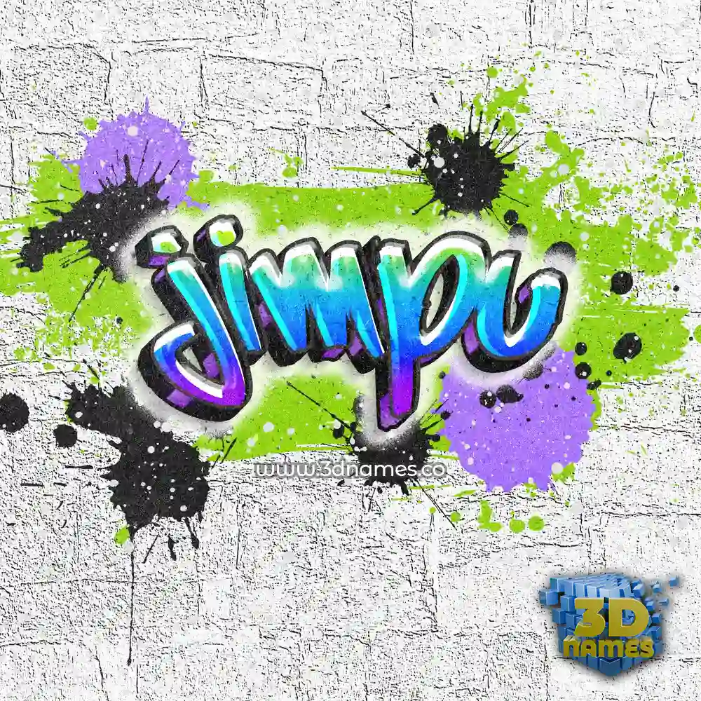 jimpu in Graffiti Grunge style - 3D name wallpaper