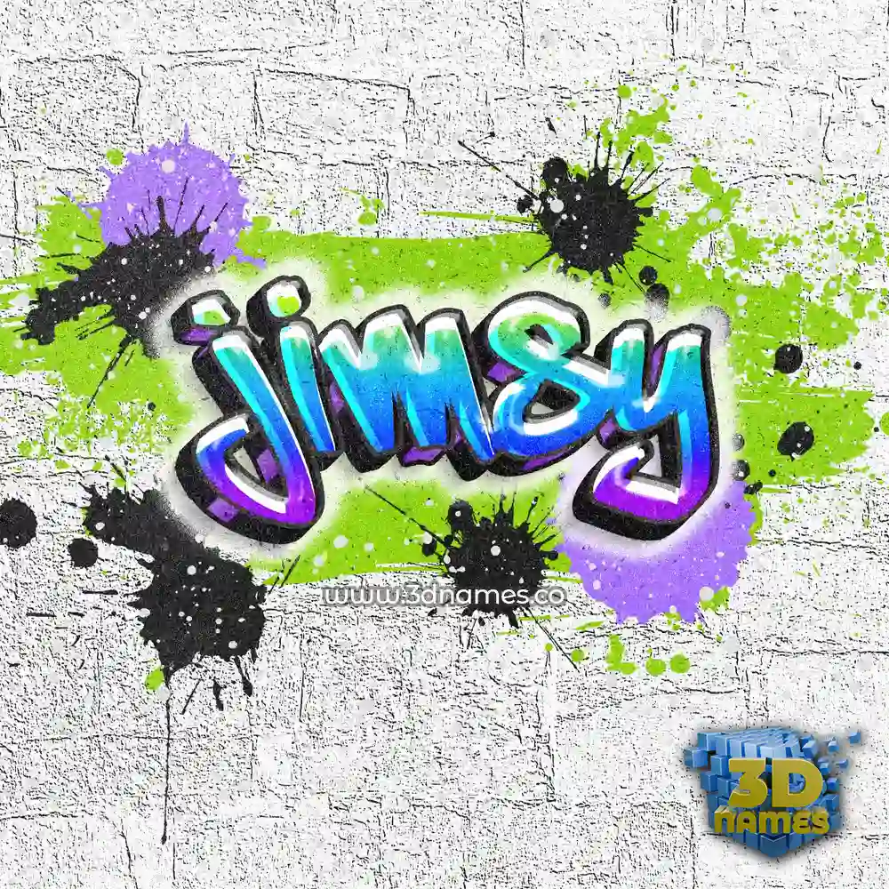 jimsy in Graffiti Grunge style - 3D name wallpaper