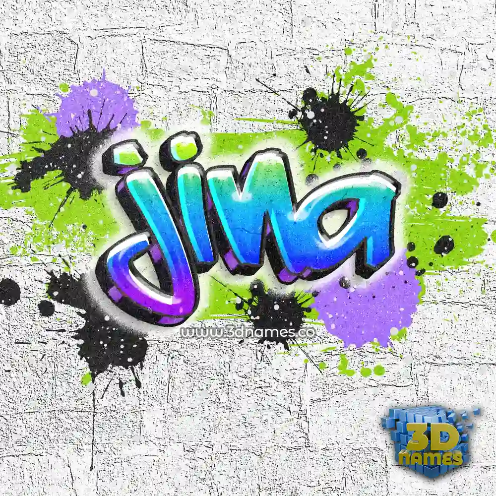 jina in Graffiti Grunge style - 3D name wallpaper