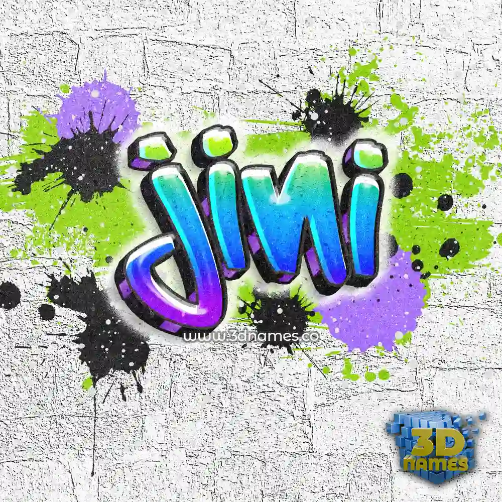 jini in Graffiti Grunge style - 3D name wallpaper