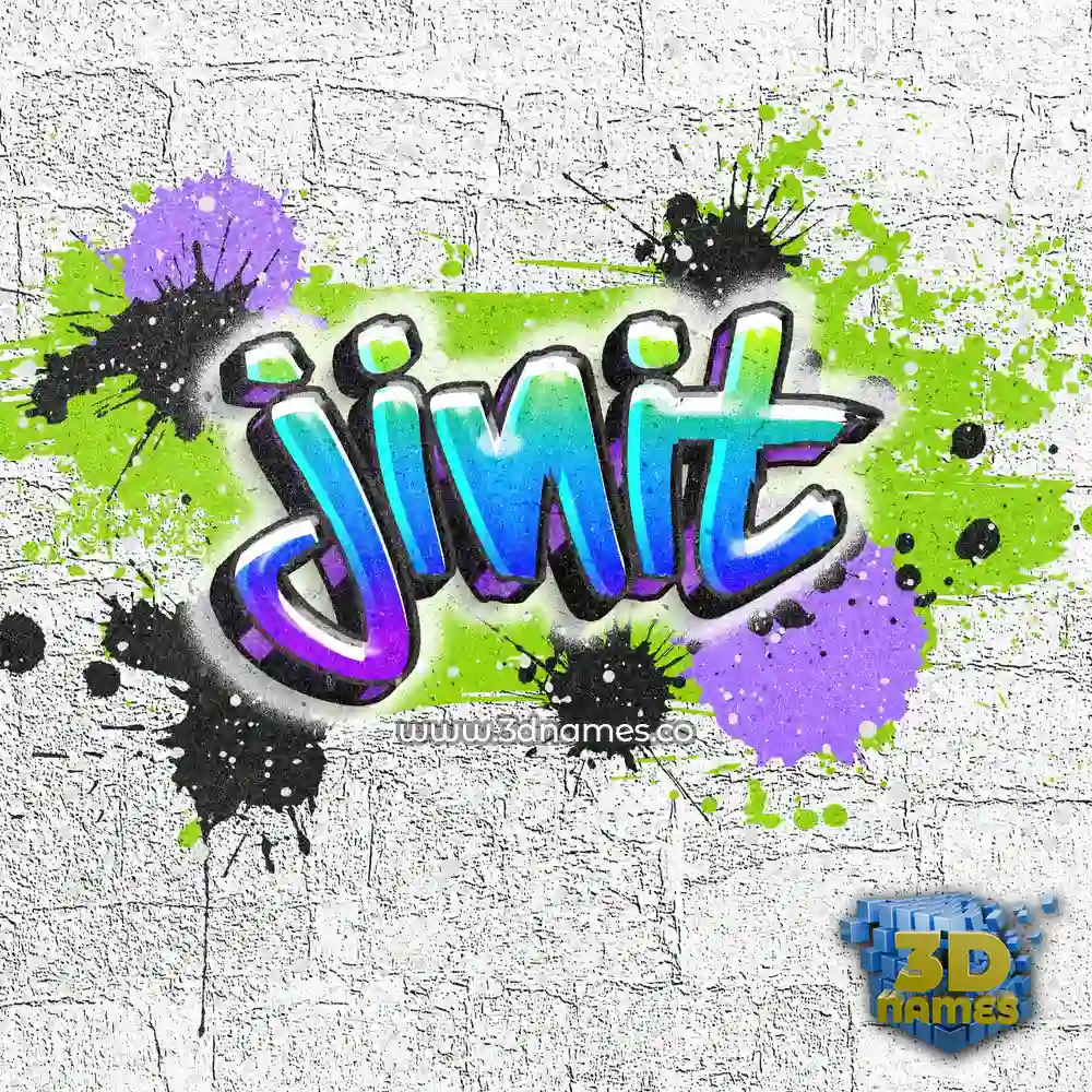 jinit in Graffiti Grunge style - 3D name wallpaper