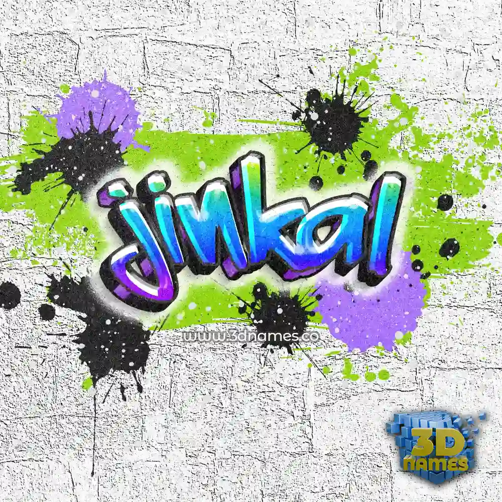 jinkal in Graffiti Grunge style - 3D name wallpaper