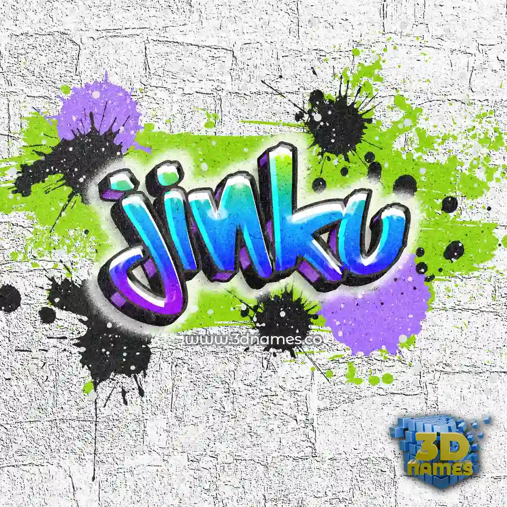 jinku in Graffiti Grunge style - 3D name wallpaper