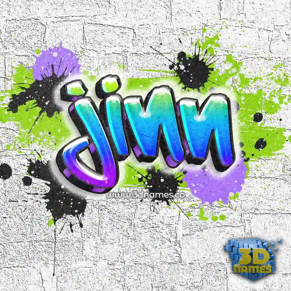 jinn in Graffiti Grunge style - 3D name wallpaper