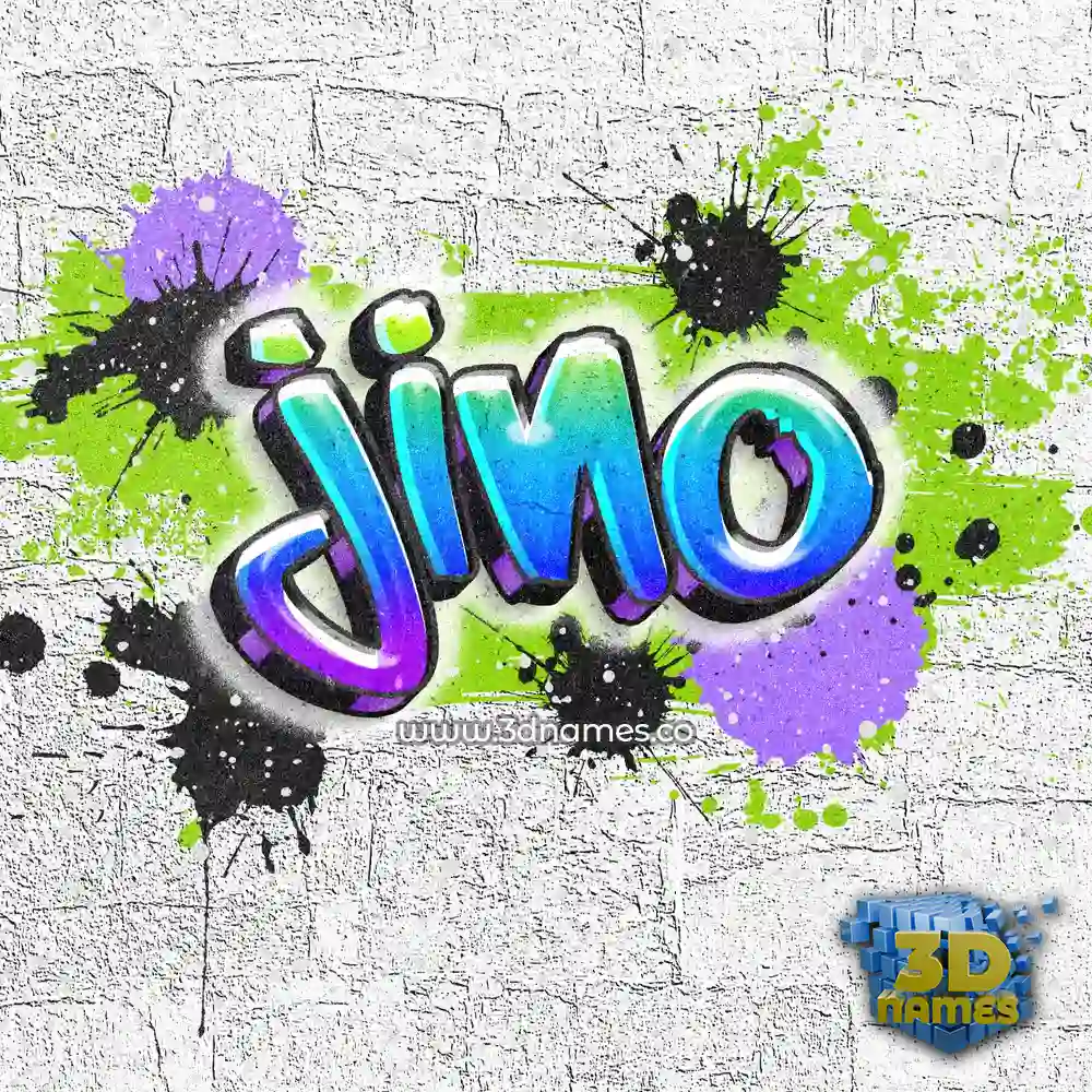 jino in Graffiti Grunge style - 3D name wallpaper