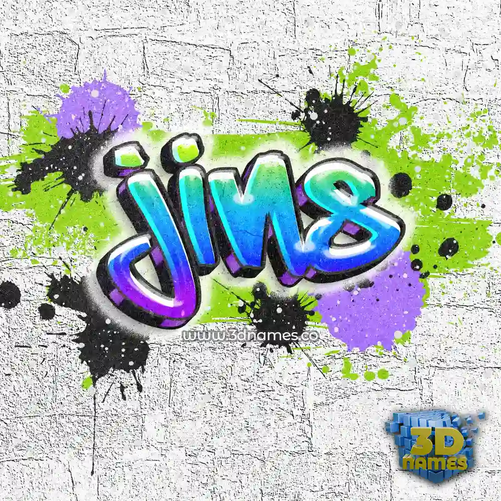 jins in Graffiti Grunge style - 3D name wallpaper