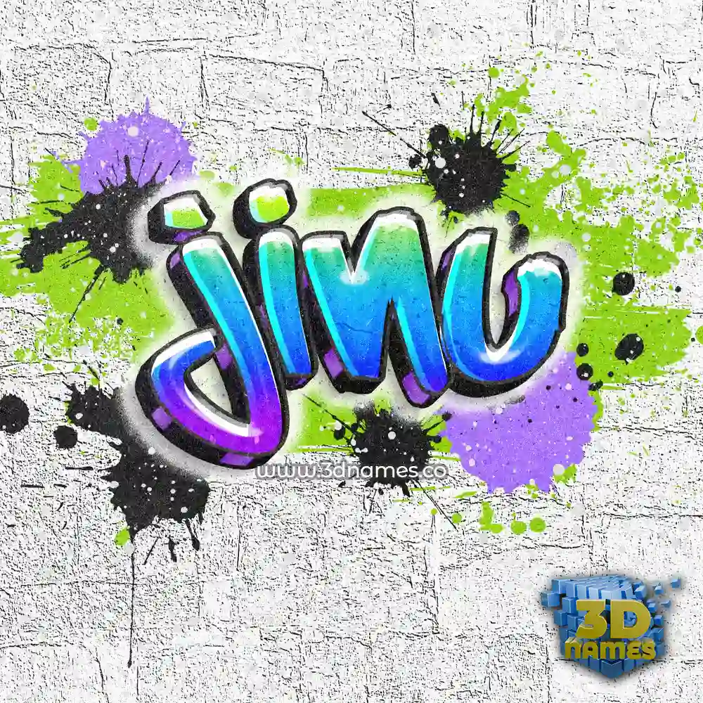jinu in Graffiti Grunge style - 3D name wallpaper
