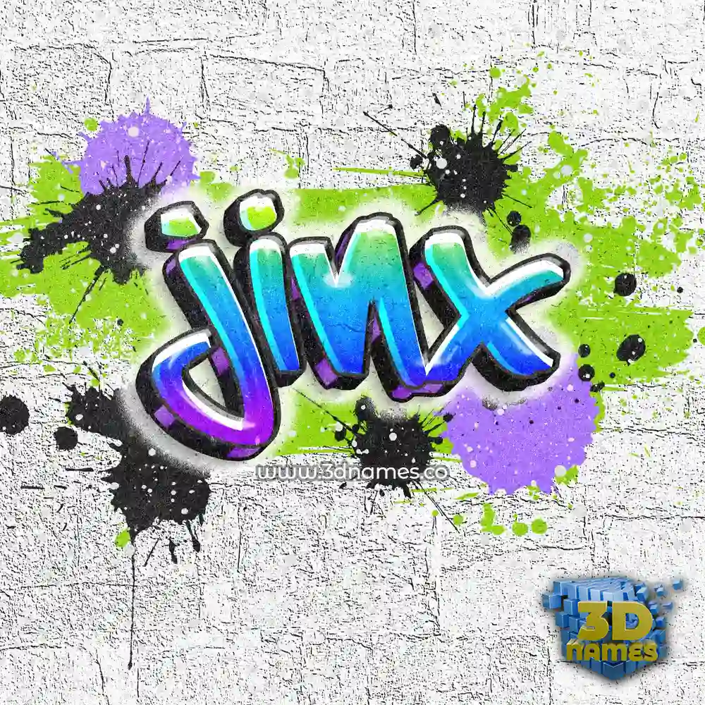 jinx in Graffiti Grunge style - 3D name wallpaper