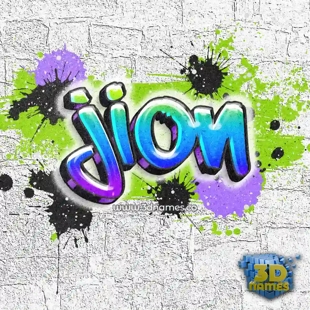 jion in Graffiti Grunge style - 3D name wallpaper