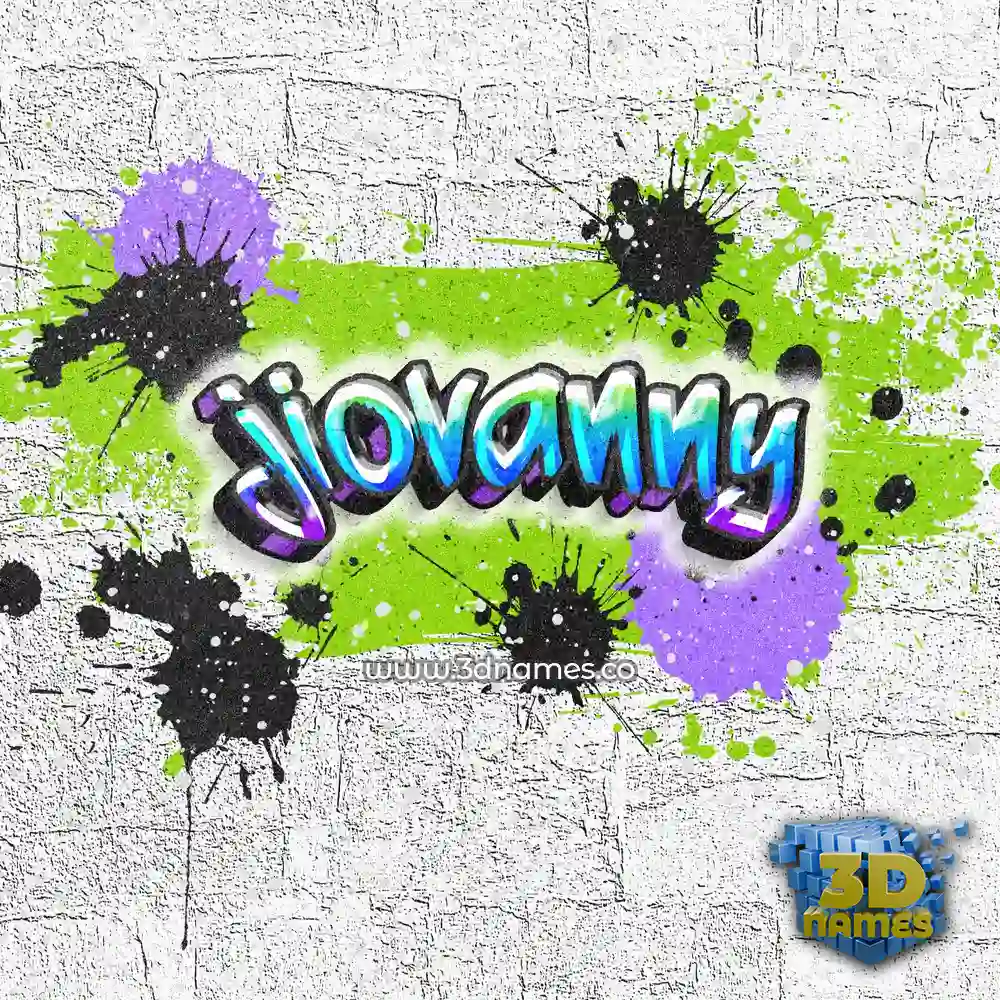 jiovanny in Graffiti Grunge style - 3D name wallpaper