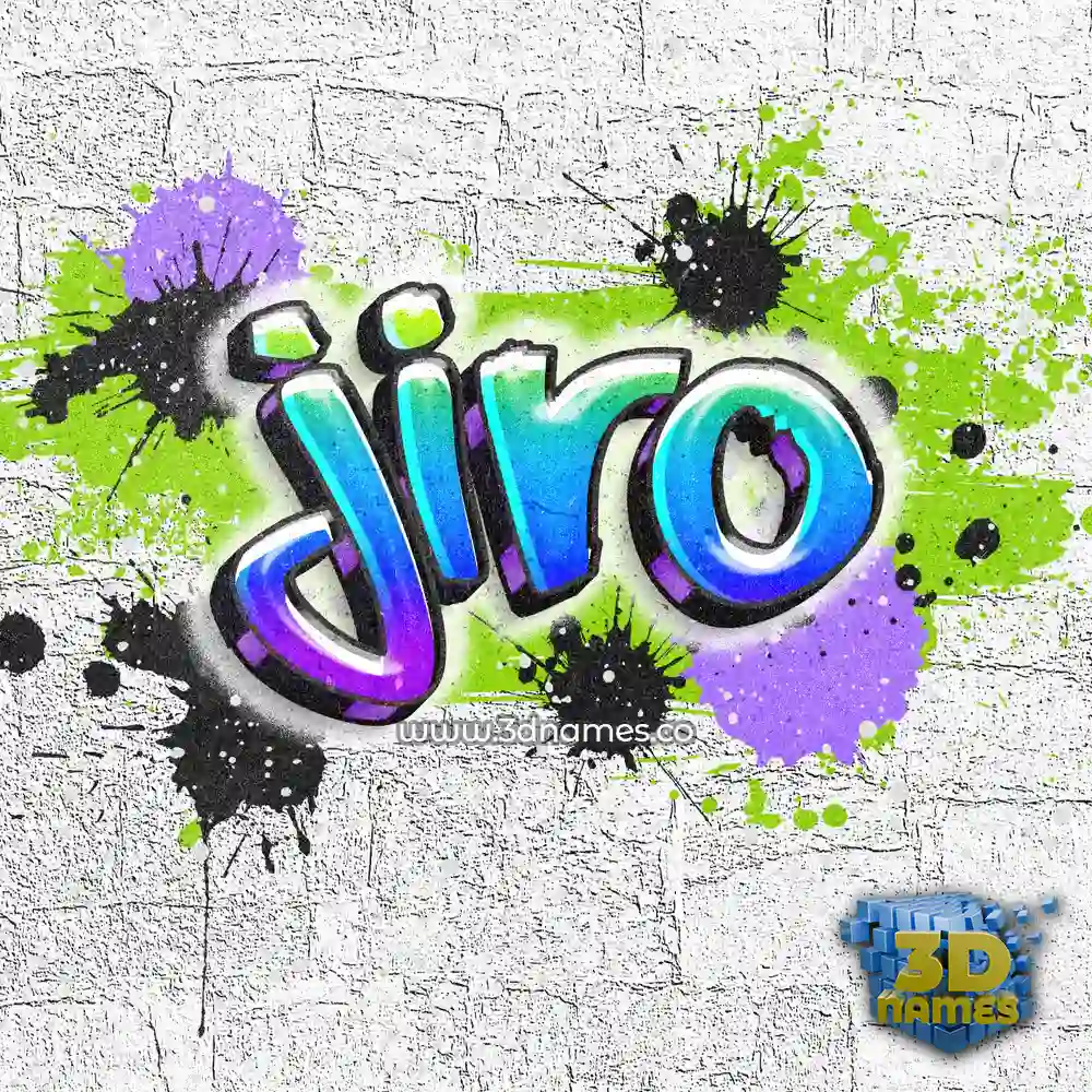 jiro in Graffiti Grunge style - 3D name wallpaper