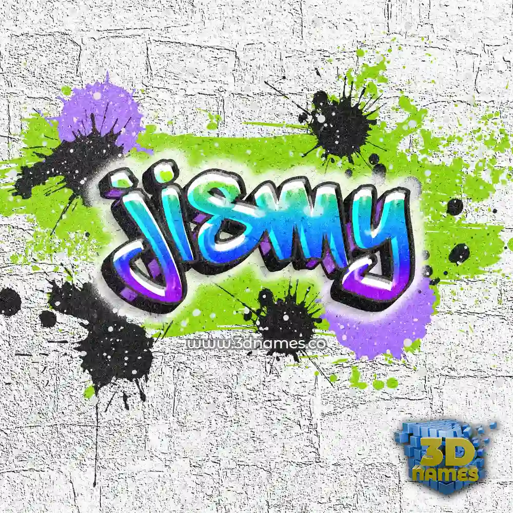 jismy in Graffiti Grunge style - 3D name wallpaper