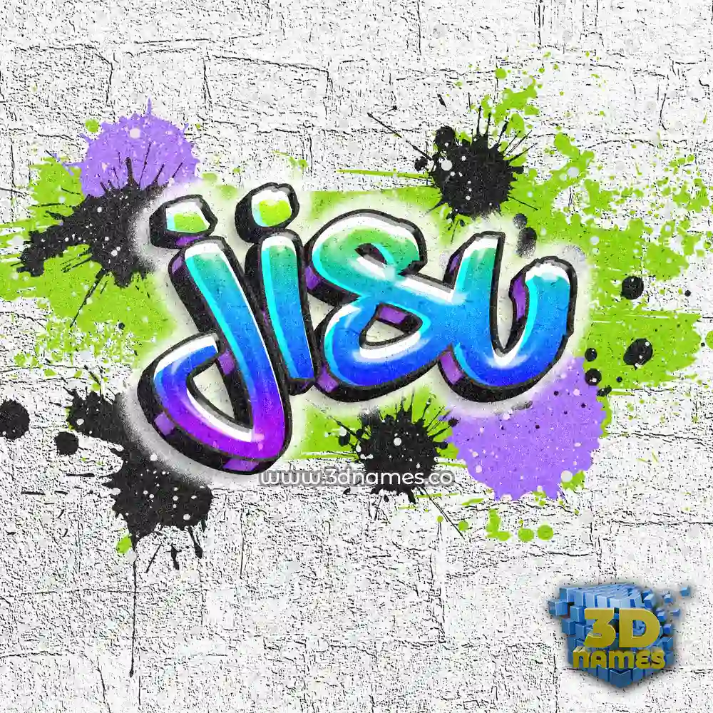 jisu in Graffiti Grunge style - 3D name wallpaper