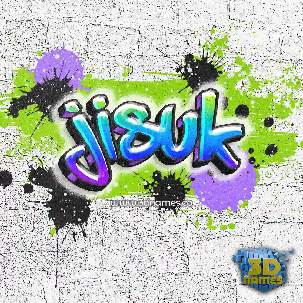 jisuk in Graffiti Grunge style - 3D name wallpaper