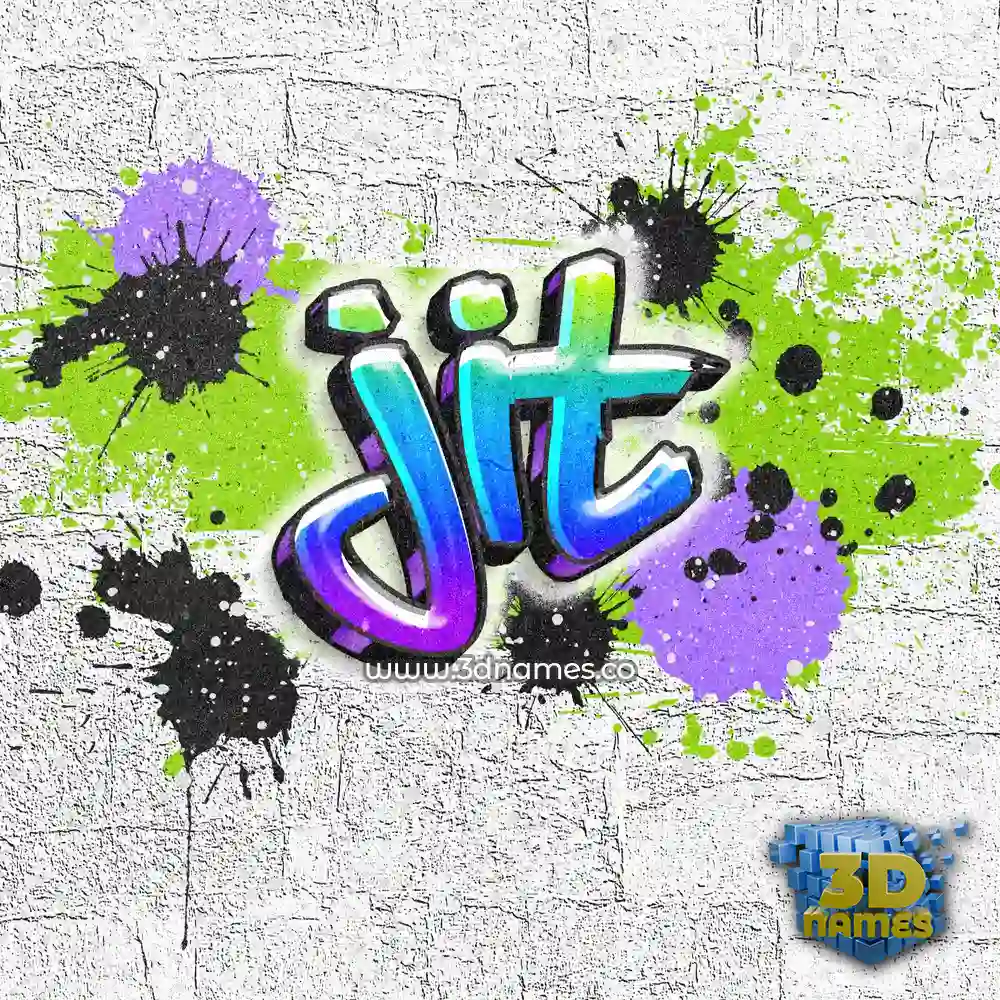 jit in Graffiti Grunge style - 3D name wallpaper