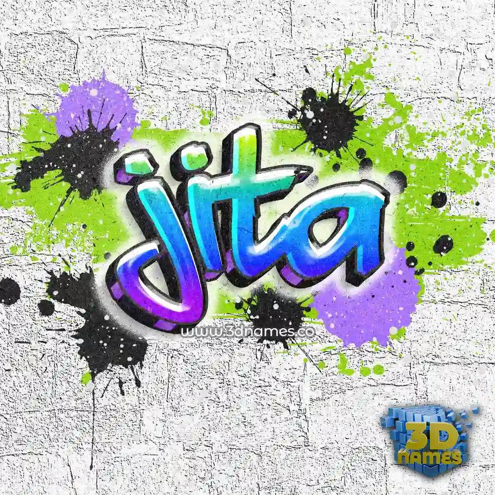 jita in Graffiti Grunge style - 3D name wallpaper
