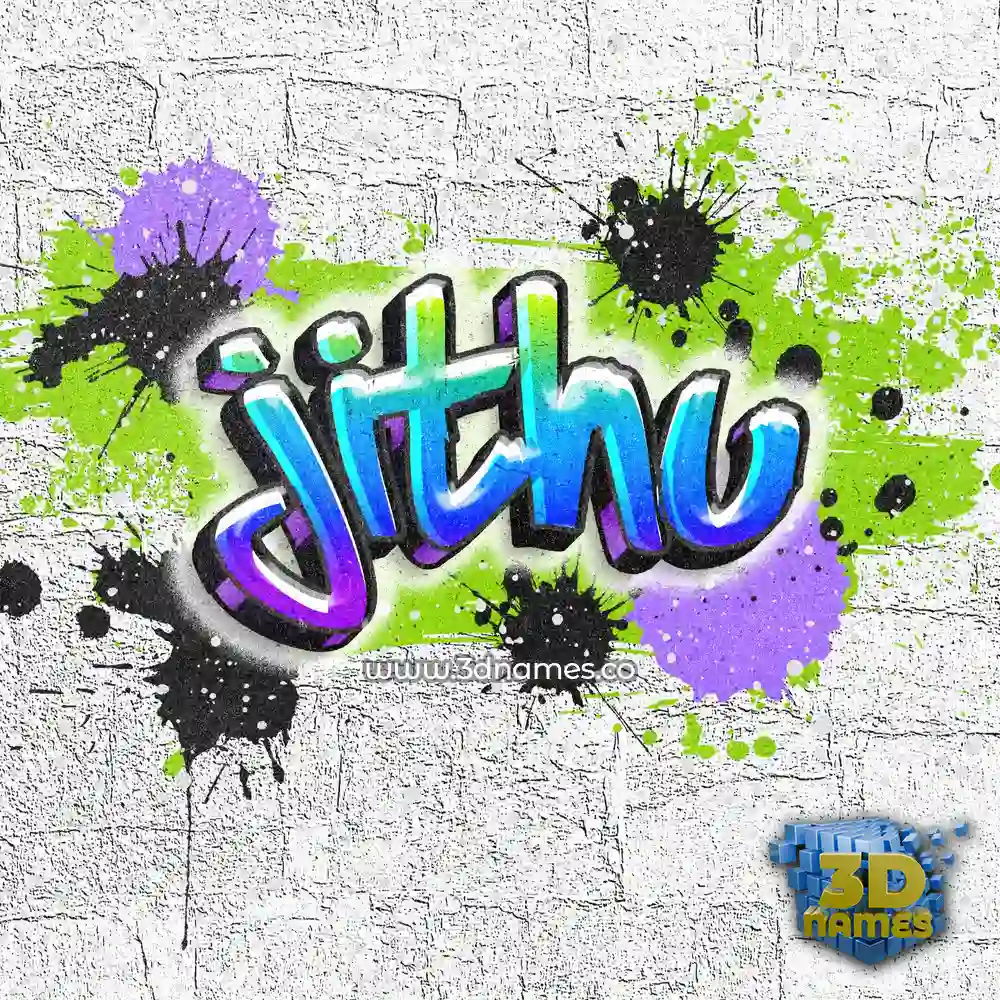 jithu in Graffiti Grunge style - 3D name wallpaper