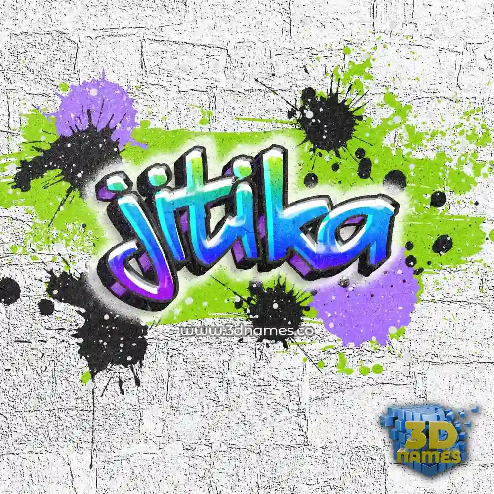 jitika in Graffiti Grunge style - 3D name wallpaper