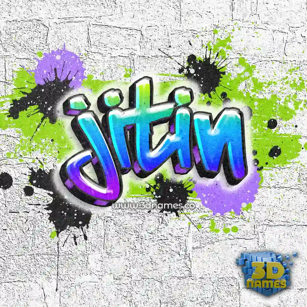 jitin in Graffiti Grunge style - 3D name wallpaper