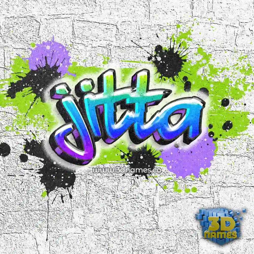 jitta in Graffiti Grunge style - 3D name wallpaper