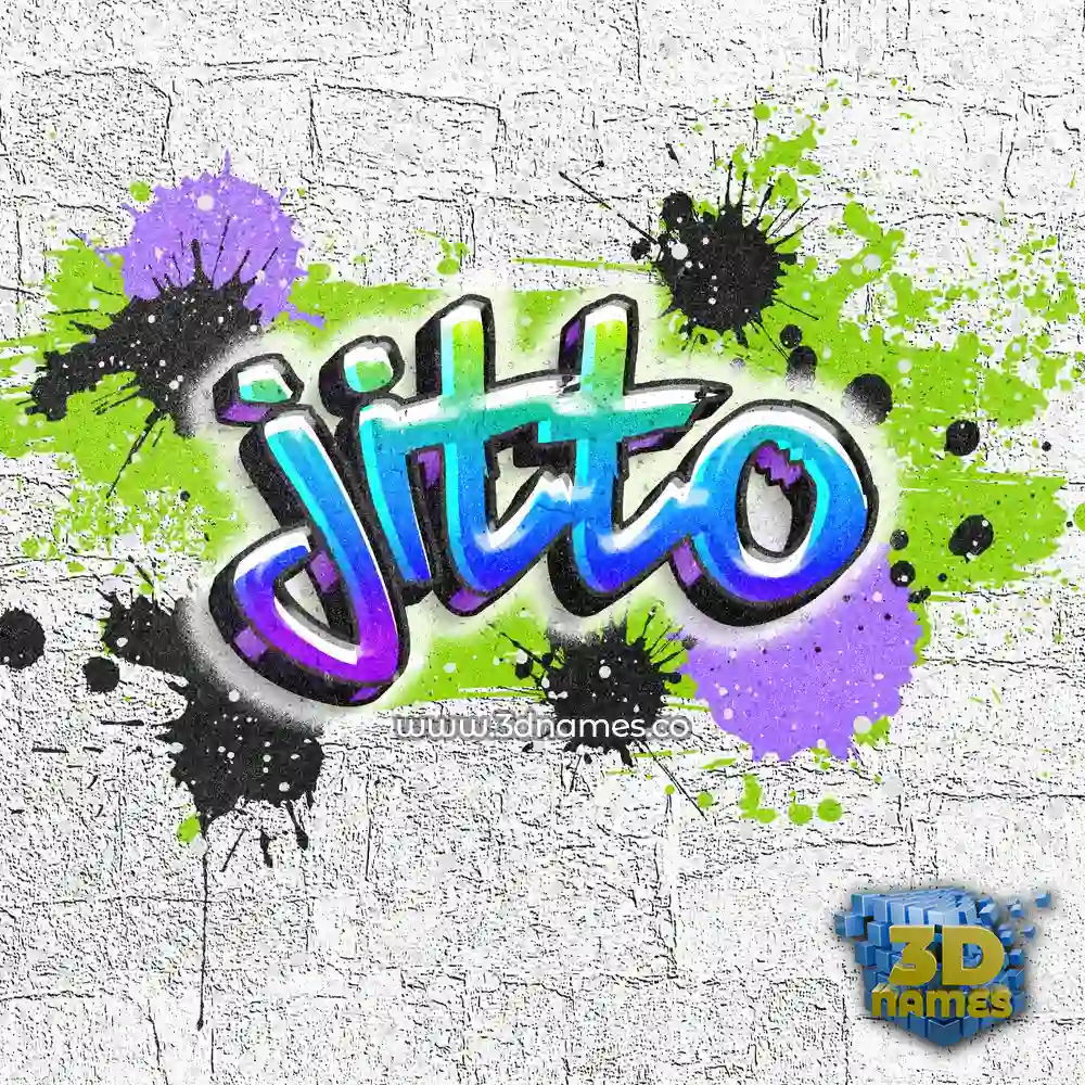 jitto in Graffiti Grunge style - 3D name wallpaper